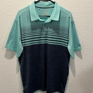 Under Armour Men's Polo - Teal and Navy
